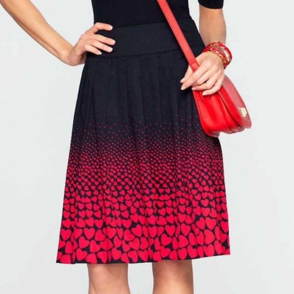 Talbots Red Hearts Skirt Size 10